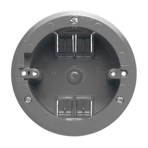 1-gang gray pvc old work standard round ceiling electrical box|LEONLITE One Gang Old Work Round Electrical .